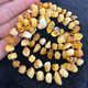 Pguvs Amber Beeswax Shape Bracelet Women's Regular Hand Circumference Random Delivery Style 2 (Garnet Separator Beads)
