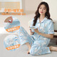 猫人月子服纯棉产后孕妇睡衣夏季薄款产妇喂奶哺乳加大码家居服套装 HD6913 5XL