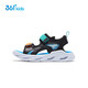 361 children's sandals for summer men's middle school children's lightweight, breathable, cool and wear-resistant sports beach sandals Black 37