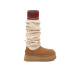 Ugg Winter New Women's Spide Sole Clásico Calcetines Altos botas de nieve 1144044 Che Maroon 38