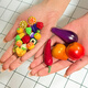 Xubeile Mini Doll House Obst und Gemüse Supermarkt Spielzeuggirl Spielhaus Simulation Mini DIY Geburtstagsgeschenk