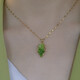 Mo Yun Wizard of Oz natural peridot leaf pendant necklace light luxury niche clavicle chain 2024 new style