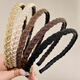 Feihua headband for women 2024 new style outing high-end headwear non-slip adult short hair headband simple broken hair clips 2 pack dark color (black + dark brown) 2 pcs
