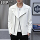 
JEEP SPIRIT spring and autumn short windbreaker men's British small suit jacket casual jacket Korean style trendy slim and handsome suit Golden mink khaki plus cotton thick XL