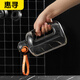Huixun Jingdong's own brand large-capacity plastic water cup sports fitness kettle outdoor ton bucket matte black 1.2L