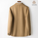 DK high-end men's 100% wool jacket men's autumn and winter trendy handsome lapel woolen jacket double-sided woolen coat men camel M