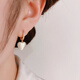 Puslin 2024 new clear cat's eye stone love earrings for women in summer, light luxury, high-end, versatile and sweet earrings for best friends, micro-embellished cat's eye stone earrings