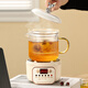 Mini multifunctional health pot all-glass electric ceramic stove health kettle small office tea maker 2024 new teapot mini flower teapot health cup for one person smart electric ceramic stove + 1.05L glass cup + glass tea drain