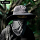 Tactical Bird Ice Halberd丨Real Ice Silk Mask Summer Outdoor Sun Protection Hat Men's Climbing Big Head Fishing Neck Protector Fisherman Hat