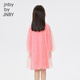 Jnby von Jnby Jiangnan Stoff Kinderkleidung Frühlings- und Sommerkleid-Mesh Spleißen Prinzessin Rock mit mittlerem Ärmeln Kinder 1N2G13780 620 Kirschblütenpulver 150 cm