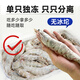 Fishing Travel Notes Qingdao Prawns Net 3 Jin Jin is equal to 0.5 kg 75-90 salt-frozen white shrimps, base shrimps, salt-frozen fresh shrimps