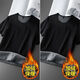 Pure new winter warm inner short-sleeved velvet thickened slim round neck T-shirt men's solid color half-sleeved bottoming shirt black single piece XL recommended 130-150Jin Jin equals 0.5 kg
