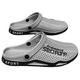 Huili Four Seasons Sommer Neue Lochschuhe Männer tragen nicht rutschfeste, weastresistente Baotou Plastik Strand fahren lässig zwei Gebrauchs-Sandram 3881 Grey Upgrade Garantie 30 Tage 40