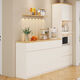 Guisenbao (GUISENBAO) solid wood side cabinet cupboard storage tableware cabinet kitchen cabinet combination cabinet cream style storage cabinet multi-layer finishing cabinet solid wood white A style 80cm double door side cabinet (deposit)