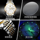 OLEVS Swiss Certified Watch Mechanical Watch Mechanical Watch Totalmente automático Luminoso Water's Watch Doble Calendar Business Watch Olevs-6630 Steel White