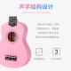 AODSK AUS-KT5PK Ukulele Beginner's 21-inch Mini Guitar Upgraded Pink