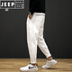 JEEP SPIRIT spring white jeans men's trendy brand loose elastic trousers Korean style trendy men's pants Harun casual pants CAY867 white 34 suitable for 165 Jin [Jin equals 0.5 kg]