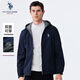 U.S. POLO ASSN. Paul Jacket Men's Autumn Business Casual Jacket Men's Reversible Windproof Top Navy Blue L