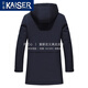凯撒（KAISER）整貂水貂内胆灰貂尼克服男士连帽貂皮大衣男派克服爸爸貂皮外套冬 藏青色灰貂兔毛袖 L (170) (适合105-120斤)