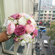 致仕手捧花新娘韩式婚礼结婚领证仿真花束森系婚纱摄影拍照道具手捧花 三生三世白+粉11朵