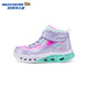 Skechers斯凯奇儿童秋冬保暖运动鞋舒适闪灯休闲棉靴302677L 677L薰衣草色/多彩色/LVMT 28.5