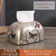 
Yonghuan European tissue box ornaments living room cardboard box napkin American creative ceramic Nordic dining table coffee table ins paper draw 1047 blue oriole blossom