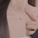 Xinshe 999 Collar de borla de arco de plata esterlina para mujeres Nuevos accesorios Ligeros de lujo Piso de plataforma de cumpleaños de alto nivel Cabeza de clavícula 999 Collar