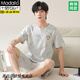 
Modal pure cotton pajamas men's 2025 summer new style teen short-sleeved shorts summer casual home clothing set Q13803 L