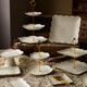 Jiayi Kitchen Decorative Dessert Table Display Rack Ornaments European Cold Dinner Tea Break Table Dessert Tray Afternoon Tea Dessert Rack Six-piece Set