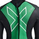 2XU Propel Series P 1 long-sleeved cold wetsuit professional snorkeling warm one-piece wetsuit winter swimming suit black/bright green L