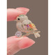 QUAMER magpie butterfly brooch high-end Japanese cute anti-light sense personalized suit color small magpie brooch