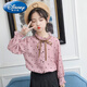 Disney (Disney) Girls' Shirts 2025 Autumn New Thin Long-Sleeved Jacket Chiffon Polka Dot Shirt for Medium and Large Children Fashionable Dress Pink 120 cm