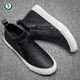 Woodpecker Herbst High-Top-Lederschuhe für Männer lässige britische Martin Boots Herrenschuhe Ein-Trade-Mitte Winter plus Samt warme Baumwollschuhe grau 9207 38