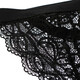 Men's lace thongs, sexy underwear, men's low waist solid color hollow thin belt, transparent single thongs, T-trousers, g, white, L, single size