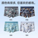 Cat Man (MiiOW) Men's Underwear Men's Ice Silk Underwear 10A Antibacterial Cramp Simple Print Quick Dry Underwear 4 Pack