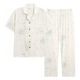 Arctic velvet (Bejirog) middle-aged and elderly mother pajamas for women 2025 new summer thin cotton home clothing set short-sleeved trousers summer YR9923 [pure cotton] [upgraded version] M [suitable for 80-100 Jin [Jin equals 0.5 kg]]