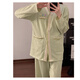 Ziweiqi xiangtao Pajamas de flores moradas para el pecho de algodón de mujeres primavera y otoño ropa nueva para el hogar 9926 púrpura 170 m