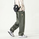 Pinfengbaoluo Freizeithose Baumwolle lose geraden Hosen Frühling und Sommer Weitbein Arbeitshose Herren HM9901 Military Green L.