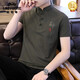 
Classic Car (LAOYECHE) 2025 summer embroidered stand-collar T-shirt for men short-sleeved retro Chinese style men's half-sleeved trendy ice silk trendy model 9193 green M