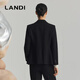 LANDI shopping mall same style black classic one button waist suit jacket commuter suit winter new product black M