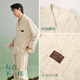Anzhiban Juhaosui Couple Pajamas Spring Skin Friendly Cotton Casual New Chinese Style Loose Women's Home Clothes Can Be Weared Outside Milk Apricot Yellow (Male) 2XL
