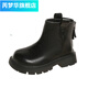 Rui Menghua Girls Boots 2025 New Spring and Autumn Children's Short Boots Martin Boots Baby Leather Boots Fashionable and versatile single boots Brown Size 107 Is this one smaller?
