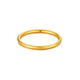 Xifumen Gold Ring for Women, Smooth Ring Ring, Sansheng Sansei Shiny Finger Ring, Simple, Fashionable and Versatile Gift for Girlfriend, Smooth Ring-No. 18, 3.05g, more refunds, less replenishment