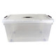 Yushe thickened transparent plastic storage box extra large clothes toy storage box covered storage box snack storage box 8852 boxes 42*30*25cm40L# one pack