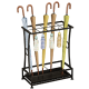 Solno Umbrella Rack Storage Shelf Home Hotel Lobby Commercial Umbrella Hanging Umbrella Storage Shelf Umbrella Bucket Door Hanging Umbrella Rack Black Garnish 9201-18 Holes 10 Hooks