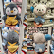 Zhuhai Chimelong souvenir polar bear overalls shape plush toy doll cute children's gift female penguin suspenders shape plush pendant about 13CM 4 pieces as shown in the product picture Chimelong