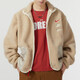 Nike (Nike) jacket men's 2025 spring new imitation lamb velvet outdoor fitness sportswear warm and comfortable stand collar casual clip FZ6194-126 light khaki new year model M