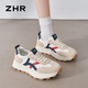 ZHR casual shoes for women in autumn retro sports thick sole shoes for women to increase height and make them look slimming shoes for women G686 Milan 36