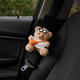 Choose cute bear car seat belt shoulder guard cover car safety belt handle cover anti-sliding car doll decoration products for women blue plaid + little blue bear [two sets]