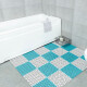 Qingwei free splicing bathroom non-slip mat bathroom shower waterproof mat bathroom cuttable floor mat gray and white 6 pieces